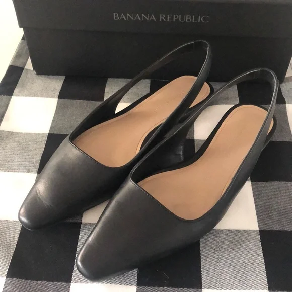 Banana Republic Black Flats - Picture 1 of 13